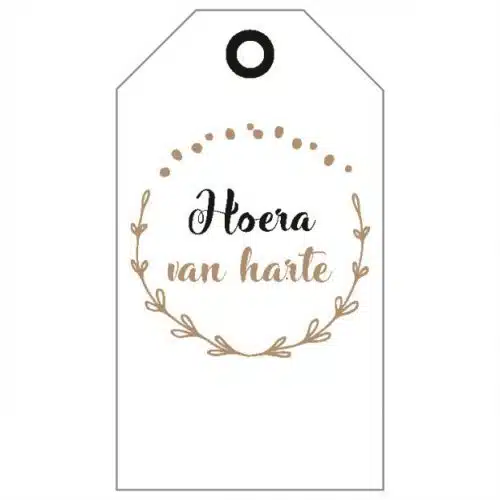 Wenskaartje hoera van harte