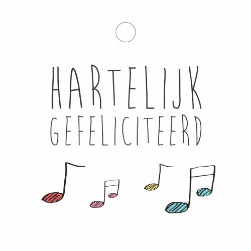 Wenskaartje hartelijk gefeliciteerd