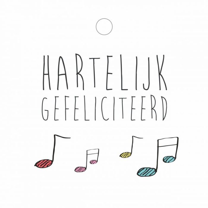 Wenskaartje hartelijk gefeliciteerd