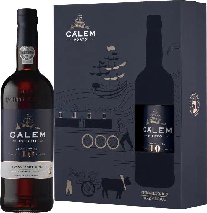 Calem Porto 10 Years + 2 Glasses Giftpack