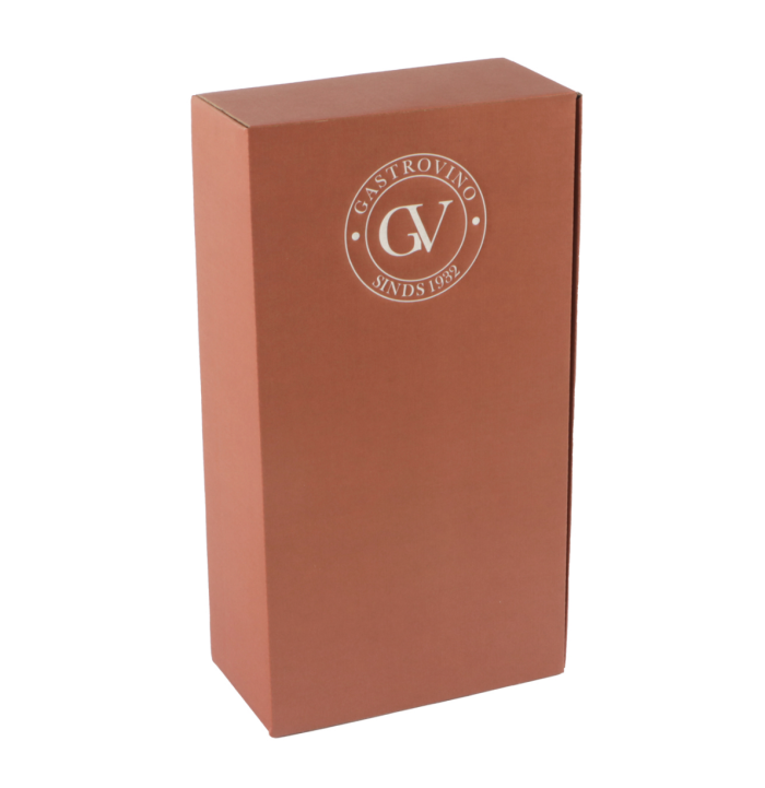 Rode geschenkdoos Gastrovino voor 2 flessen