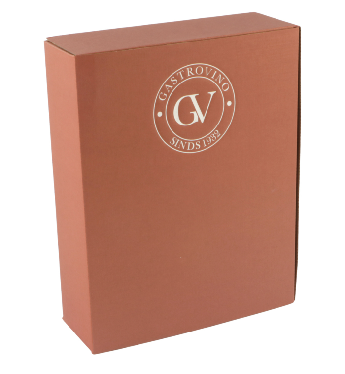 Rode geschenkdoos Gastrovino voor 3 flessen