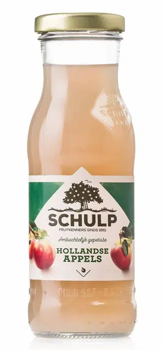 Appelsap schulp 200ml.