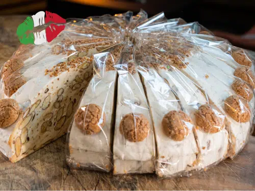 Zachte Nougat punt Italie Amaretti koekjes