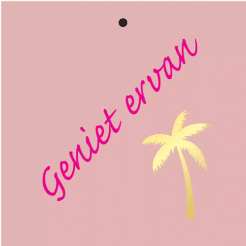 Wenskaartje geniet ervan