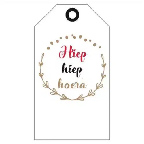 Wenskaartje hiep hiep hoera